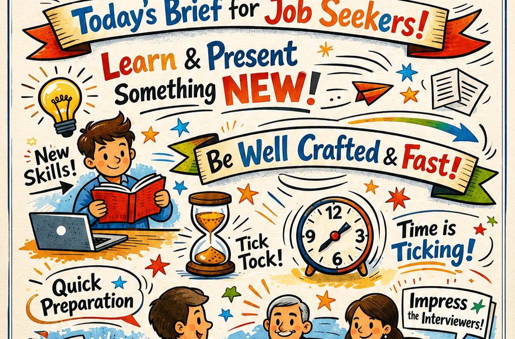 Illustrated cover for Interview Insights –Life Lessons featuring interview preparation tips, job seekers, recruiters, and career guidance, symbolizing confidence, learning, and interview success.